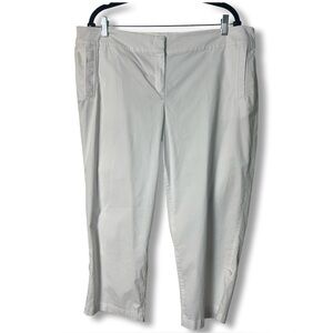 Eileen Fisher Women’s White Crop Pants Organic Cotton Tencel Sz. XL